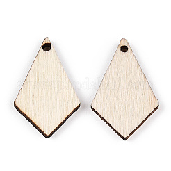 Unfinished Natural Poplar Wood Pendants&nbsp;WOOD-S045-112-1