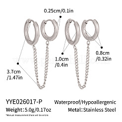 304 Stainless Steel Double Hoop Earrings for Women&nbsp;XJ9052-2