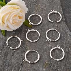 201 Stainless Steel Huggie Hoop Earring Findings&nbsp;STAS-P283-01I-S