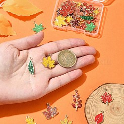 30Pcs 15 Styles Thanksgiving Day Theme Alloy Enamel Pendants&nbsp;ENAM-FS0002-01