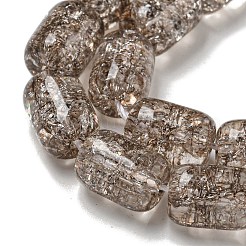 Transparent Crackle Glass Beads Strands&nbsp;X-GLAA-NH0001-04E