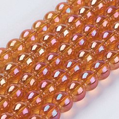 Electroplate Glass Beads Strands&nbsp;GLAA-K025-FR-6mm-A
