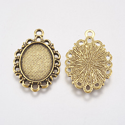 Tibetan Style Pendant Cabochon Settings&nbsp;LS-TIBE-A19753-AG-LF