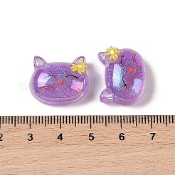 Glitter Plated Animal Resin Cabochons&nbsp;RESI-H163-10A