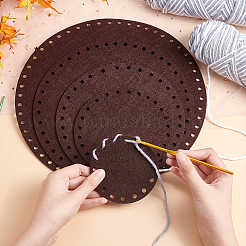 10 Pcs 5 Style Flat Round Felt Fabric&nbsp;DIY-PH0009-24B