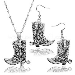 Bohemian Alloy Pendant Necklaces & Dangle Earrrings Sets for Women&nbsp;WG80A03-01