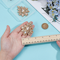 2Pcs Alloy Glass Rhinestone Cabochons&nbsp;FIND-CY0001-75