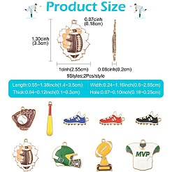 18Pcs 8 Styles Alloy Enamel Pendants&nbsp;ENAM-FS0004-18