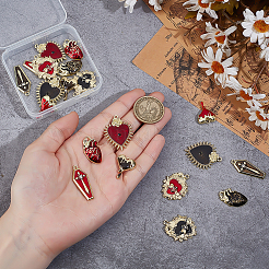 20Pcs 10 Stykes Halloween Theme Alloy Enamel Pendants&nbsp;FIND-ME0001-98
