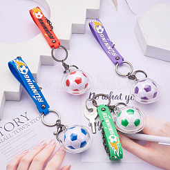 Soccer Keychain Cool Soccer Ball Keychain with Inspirational Quotes Mini Soccer Balls Team Sports Football Keychains for Boys Soccer Party Favors Toys Decorations&nbsp;JX297D