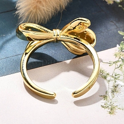 Rack Plating Brass Micro Pave Clear Cubic Zirconia Cuff Finger Rings for Women&nbsp;RJEW-M028-31G-02