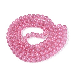 Transparent Glass Imitation Cat Eye Beads Strands&nbsp;GLAA-Q110-01B-13