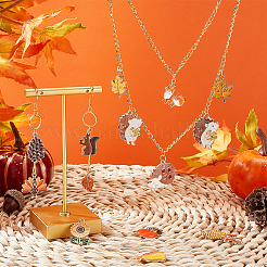 60Pcs 15 Styles Thanksgiving Day Alloy Enamel Pendants&nbsp;ENAM-PH0002-88