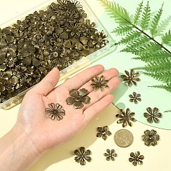 200Pcs 10 Styles Iron Bead Caps&nbsp;IFIN-YW0004-04
