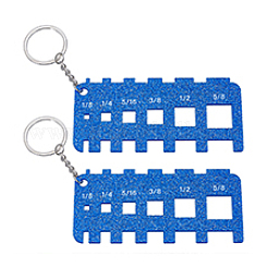2Pcs Acrylic Ruler and 2Pcs Iron Split Key Rings&nbsp;AJEW-PH0007-94A