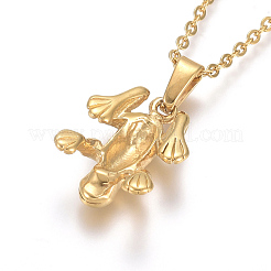 304 Stainless Steel Pendant Necklaces&nbsp;NJEW-F275-29G