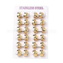 201 Stainless Steel Wide Huggie Hoop Earrings&nbsp;EJEW-D354-16G