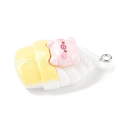 Cute Pig Theme Opaque Resin Pendants&nbsp;RESI-V005-007E
