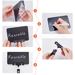 8 Bags 2 Colors PVC Shelf Label Holders&nbsp;ODIS-PH0001-88