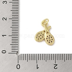 Rack Plating Brass Micro Pave Cubic Zirconia Pendants&nbsp;KK-C052-33A-G