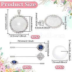 DIY Wedding Lapel Pins Making Kits&nbsp;DIY-UN0007-85