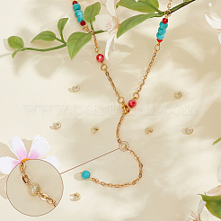 Brass Crimp Beads Covers&nbsp;KK-BC0014-72B-G02