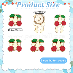 6Pcs Zinc Alloy Cufflinks&nbsp;BUTT-ME0001-53