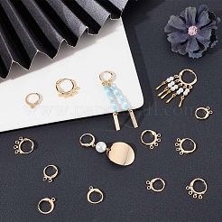 50Pcs 4 Style Rack Plating Brass & 304 Stainless Steel Leverback Earring Findings&nbsp;DIY-CN0002-53