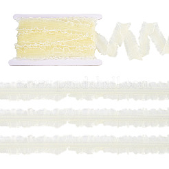 10 Yards Polyester Pleated Elastic Lace Trim&nbsp;SRIB-TA0001-23C