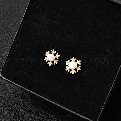 925 Sterling Silver Clear Cubic Zirconia Stud Earrings&nbsp;EJEW-L300-10G