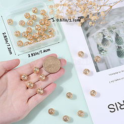 50Pcs Brass Filigree Beads&nbsp;KK-BBC0010-68