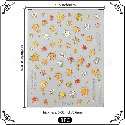 Maple Leaf Pattern PET Nail Art Stickers&nbsp;MRMJ-WH20816-001A