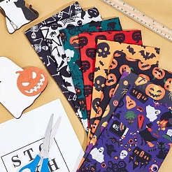 Halloween Printed Polycotton Fabric&nbsp;DIY-WH0032-07B