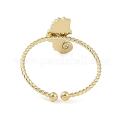304 Stainless Steel Open Cuff Rings for Women&nbsp;RJEW-H229-02G-01
