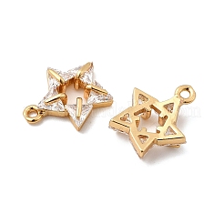 Brass Micro Pave Cubic Zirconia Charms&nbsp;KK-Z131-13G-02