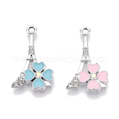 Rack Plating Alloy Rhinestone Pendants&nbsp;FIND-N005-25P