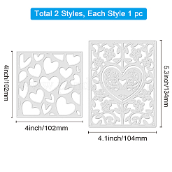 GLOBELAND 2Pcs 2 Styles Carbon Steel Cutting Dies Stencils&nbsp;DIY-DM0004-09