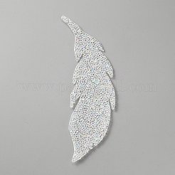 Leaf Shape Hotfix Rhinestone&nbsp;DIY-WH0034-81G