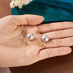 925 Sterling Silver Round Stud Earrings&nbsp;EJEW-TAC00030-03