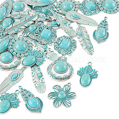 30Pcs 10 Styles Tibetan Style Alloy Pendants&nbsp;FIND-TA0010-14