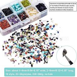 10 Style Natural & Synthetic Gemstone Chip Beads&nbsp;G-NB0002-54A