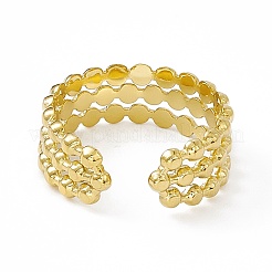 Ion Plating(IP) 304 Stainless Steel Cuff Ring for Women&nbsp;LS-RJEW-C060-18G