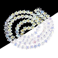 Electroplate Transparent Glass Beads Strands&nbsp;EGLA-N056-04A-A01