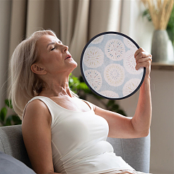 Sublimation Blank Polyester Folding Fan&nbsp;AJEW-WH0010-57A