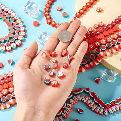 12 Strands 12 Styles Handmade Polymer Clay Bead Strands&nbsp;CLAY-TA0001-72A