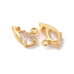 Brass Micro Pave Cubic Zirconia Pendants&nbsp;KK-K382-29G-03