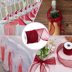 Polyester Organza Ribbons&nbsp;SRIB-WH0011-357B