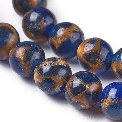 Synthetic Gold Clinquant Stone Beads Strands&nbsp;G-E551-A03