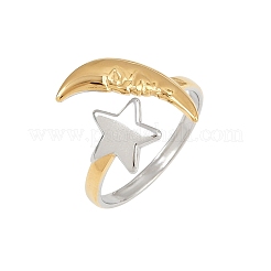 304 Stainless Steel Cuff Rings for Women&nbsp;RJEW-B133-05A