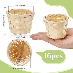 16Pcs Mini Bamboo Basket&nbsp;AJEW-PH0007-61B